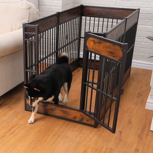 Dog Playpen, 31.5" Height Dog Pen Indoor, Heavy Duty, Safe and Sturdy, Furniture Style Puppy Pen