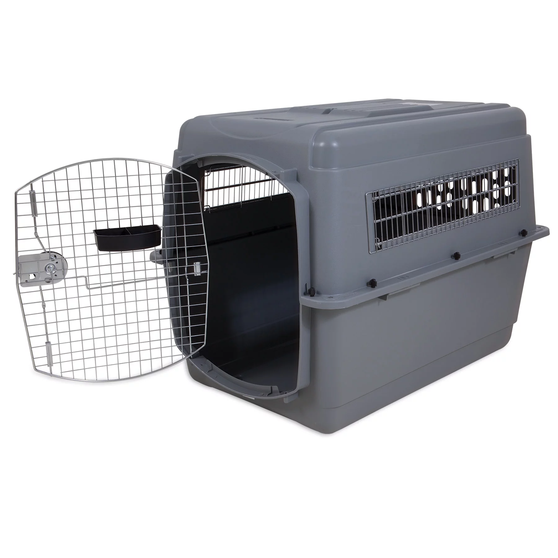 Petmate Sky Kennel IATA Complaint 40" XL Dog Crate Travel Pet Carriers for Dogs 70-90 lb, Gray