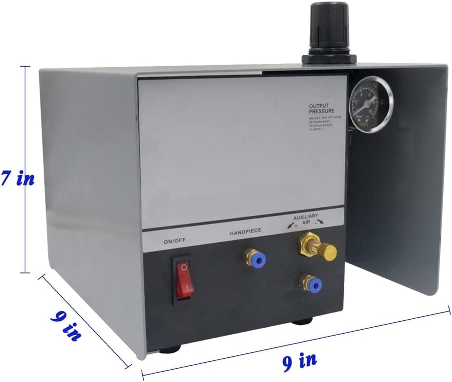 Single-Head Jewelry Pneumatic Engraving Machine 1400 RPM Adjustable Speed Pneumatic Hand Engraving Machines 60Hz 80W Pneumatic Graver Handpiece for Jewelry, Crafts and Wrought Iron