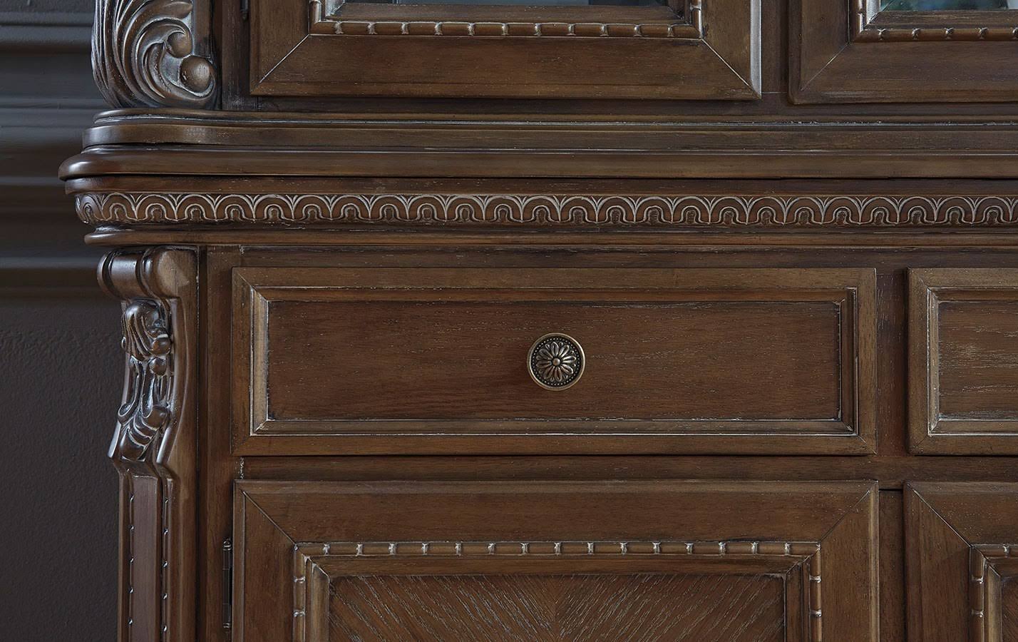 Signature Design by Ashley Charmond Dining Room China, Brown