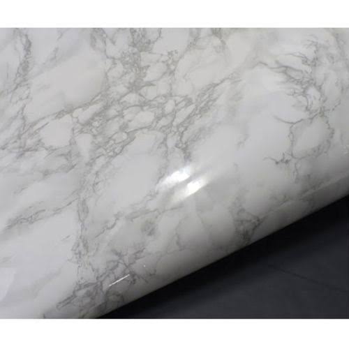 Stick on Countertop White Faux Marble Granite Film 36x22x 144x22 Roll
