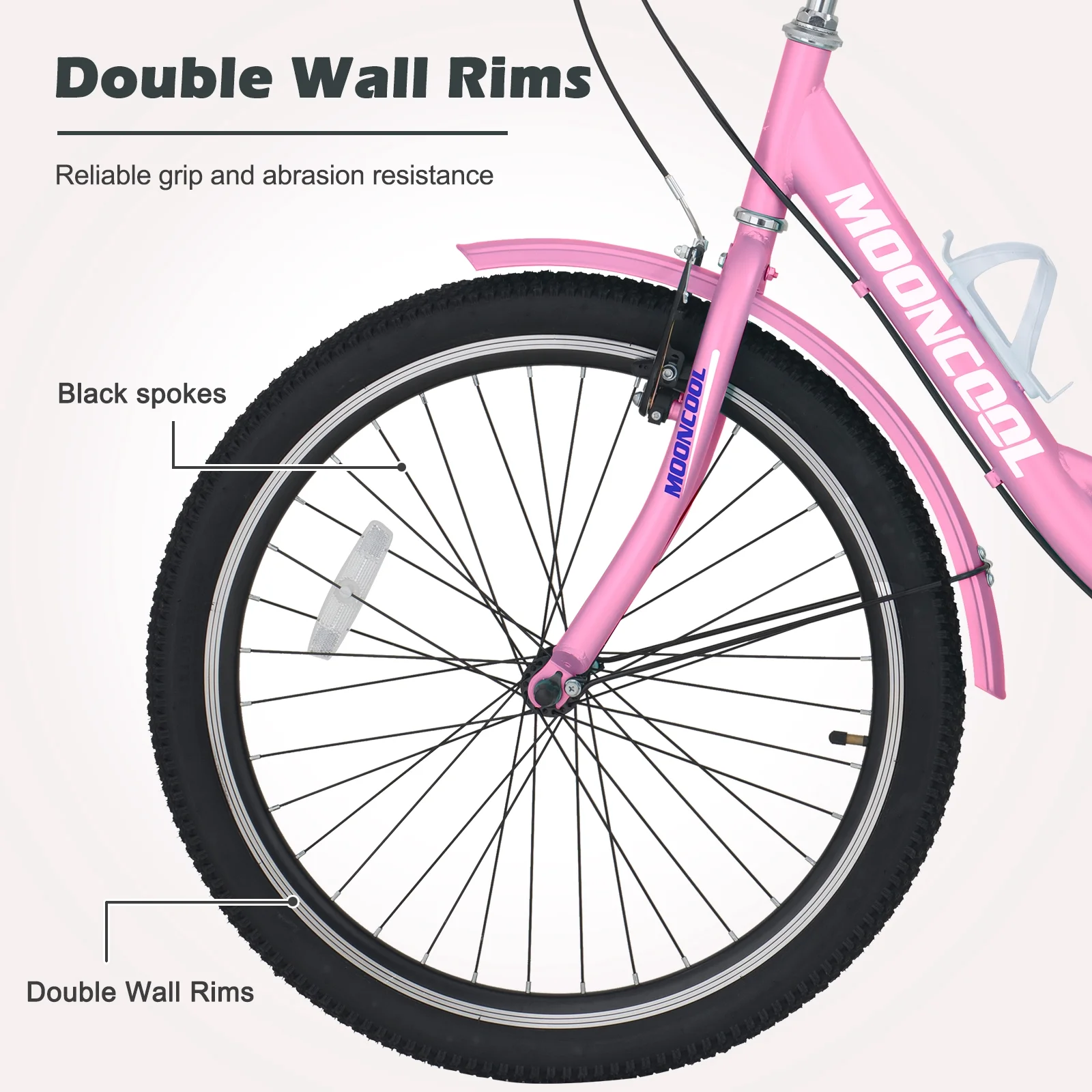 Adult Tricycles Single Speed, Adult Trikes 24 inch 3 Wheel Bikes, Three-Wheeled Bicycles Cruise Trike with Shopping Basket for Seniors, Women, Men