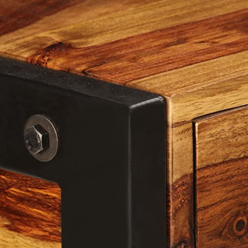 Sideboard with 3 Drawers 43.3"x13.8"x29.5" Solid Sheesham Wood,Sheesham Wood Sideboard with Drawers for Dining Room Storage and Organization Home & Kitchen Storage Furniture