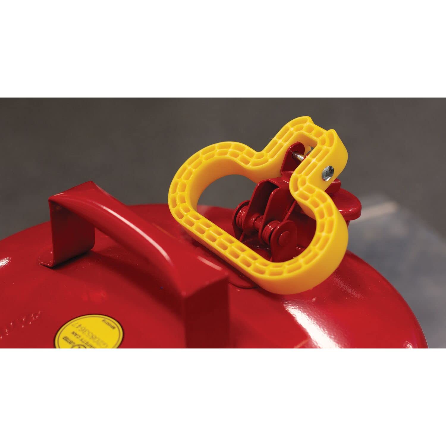 Eagle UI-50-FS Red Galvanized Steel Type I Gasoline Safety Can with Funnel, 5 gallon Capacity, 13.5" Height, 12.5" Diameter,Red/Yellow Pack of 2