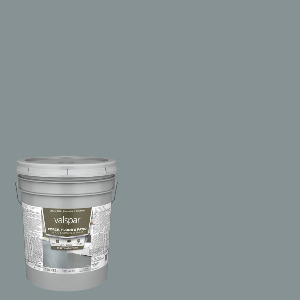 Valspar Porch and Floor Light Gray Satin Interior or Exterior Porch and Floor Paint (5-Gallon)