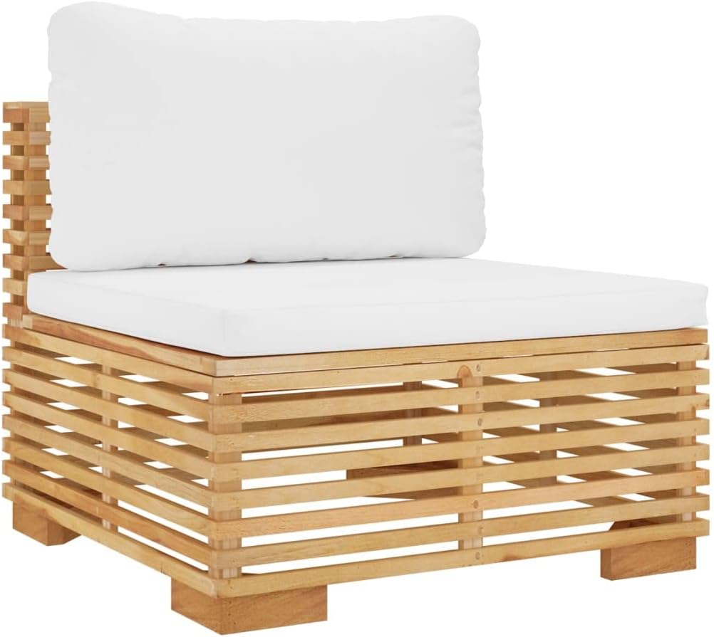 5 Piece Patio Lounge Set with Cushions Solid Wood Teak,【Wooden Garden Lounge Set with Cushions】 Durable & Comfortable Patio Furniture for Outdoor Spaces Outdoor Furniture Sets, Patio Furniture Sets