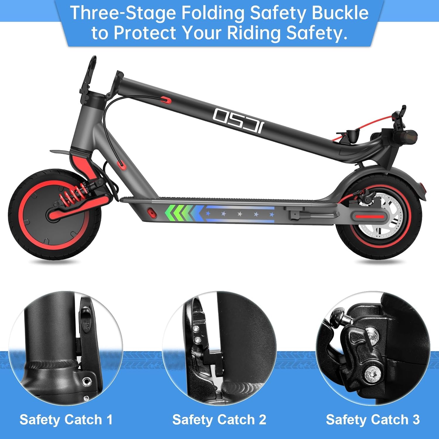 X10 Electric Scooter for Adults, 10" Solid Tire, 22 MPH Max Speed by 500W Motor, Front suspensions, Long Range Portable Folding Commuting Electric Scooter with Turn Signal, APP Control