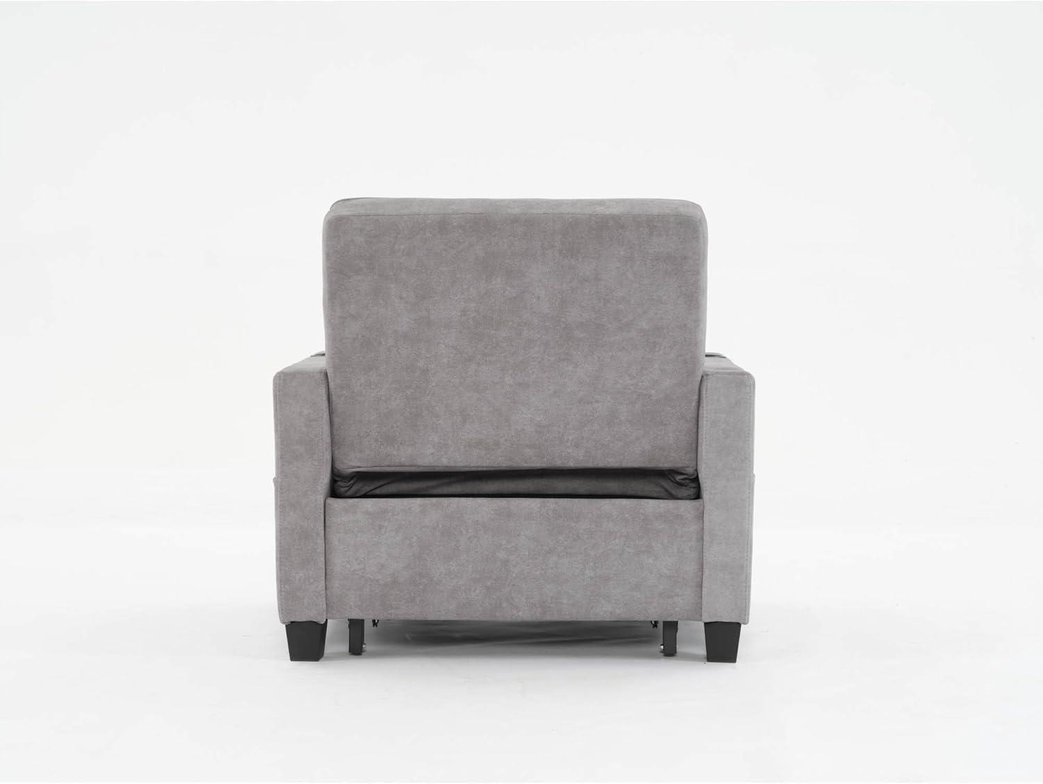 Futon Chair Bed Convertible Chair 3-in-1 Pull Out Sleeper Chair Beds with USB Ports,Wear-resistant and Anti-scratch, Armchair Bed Sleeper for Living Room (Light Grey Scratch Cloth)