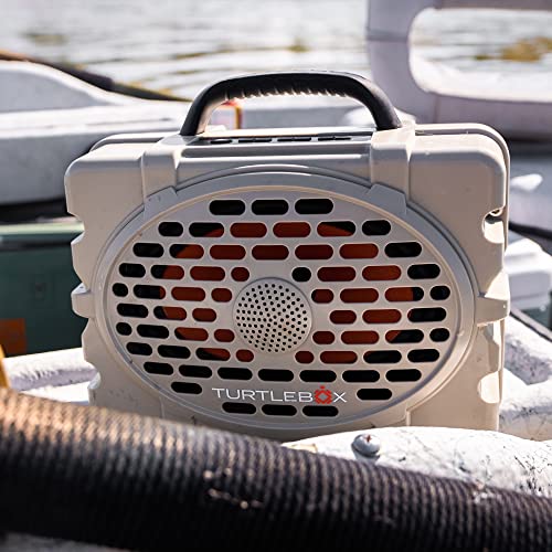Turtlebox Gen 2: Loud! Outdoor Portable Bluetooth 5.0 Speaker | Rugged, IP67, Waterproof, Impact Resistant & Dustproof (Plays to 120db, Pair 2X for True L-R Stereo), Field Tan