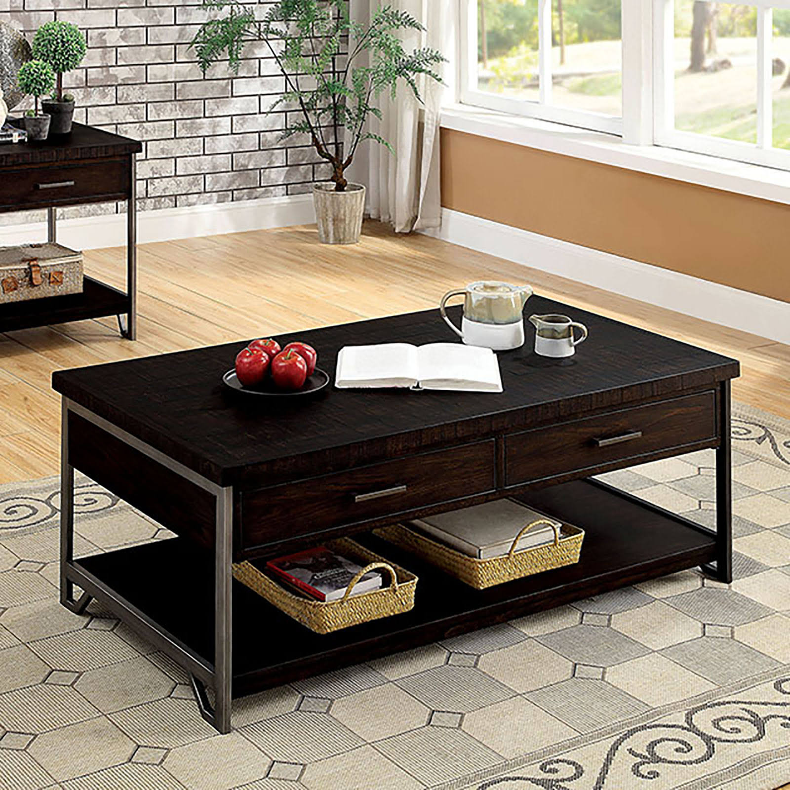 Furniture of America Coffee Table Wasta Dark Oak