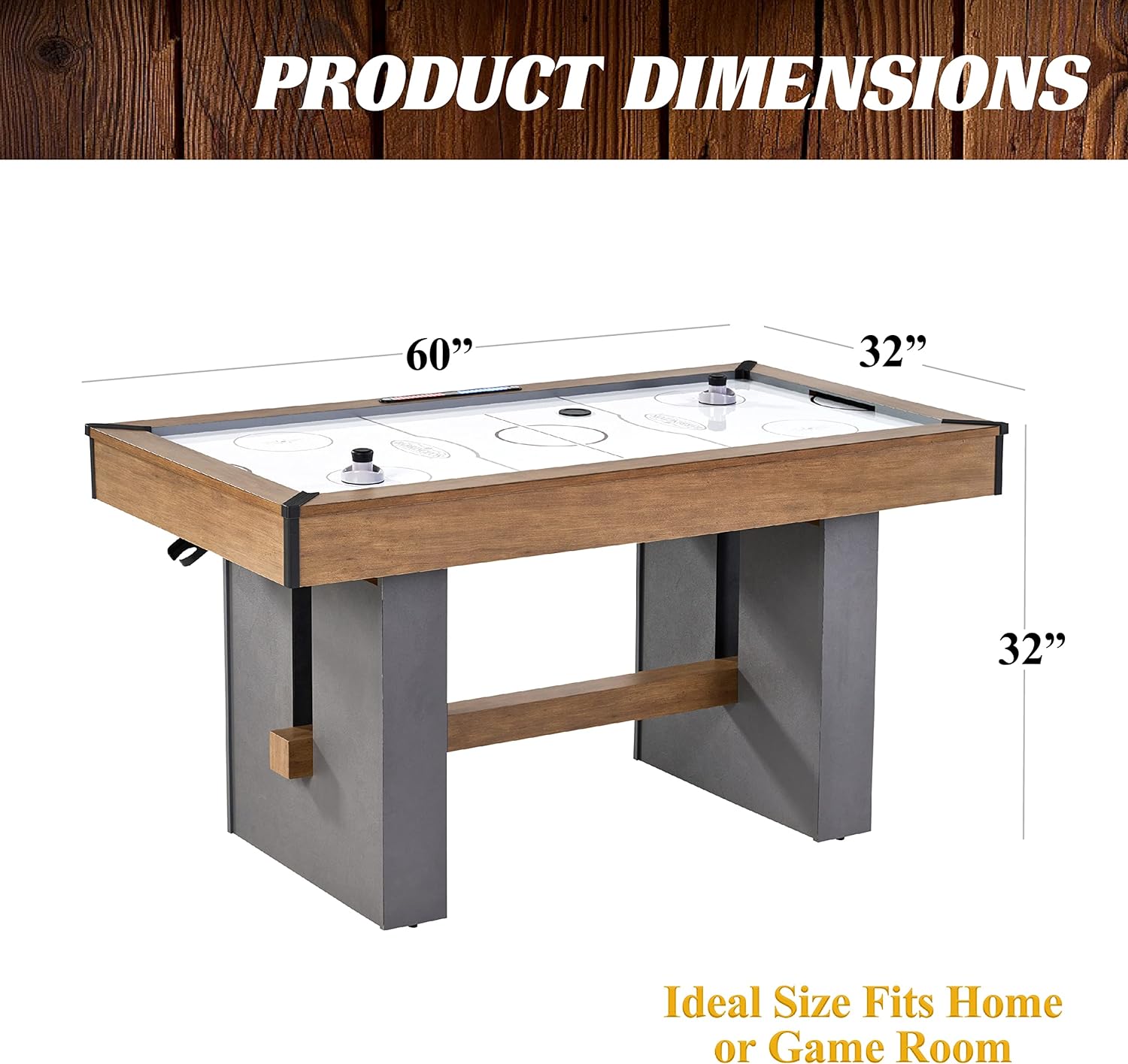 Barrington Billiards Urban Arcade Collection Air Powered Hockey with Accessories, Perfect for Family Game Rooms