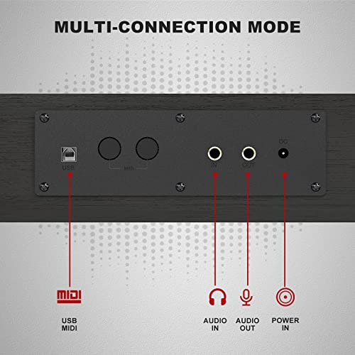 UMOMO 88 Weighted Key Digital Piano with Piano Bench, Hammer Action Electric Piano with Piano Stand, Headphone Jack, 3 Pedal, Full Size Electronic Piano Keyboard for Beginner, Adults, White