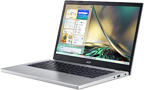 acer Aspire 3 A314-23P-R3QA Slim Laptop | 14.0" Full HD IPS Display | AMD Ryzen 5 7520U Quad-Core Processor | AMD Radeon Graphics | 8GB LPDDR5 | 512GB NVMe SSD | Wi-Fi 6 | Windows 11 Home,Silver