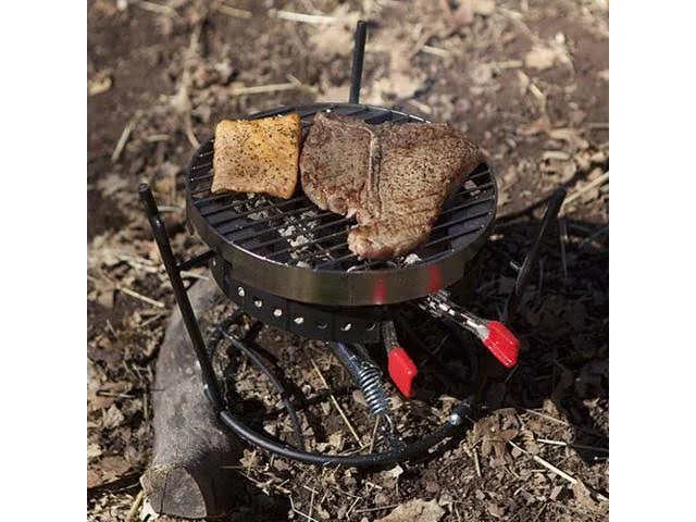 Campmaid 3-Piece Combo Grill Set Black