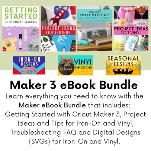 Cricut Maker 3 and Easy Press 3 Machine Combo Bundle DIY Cutting Machine with Easy Press Heat Press Machine (9 in x 9 in) Ideal for Custom T-Shirts, Totes, Bags, Pillows DIY Projects Sublimation