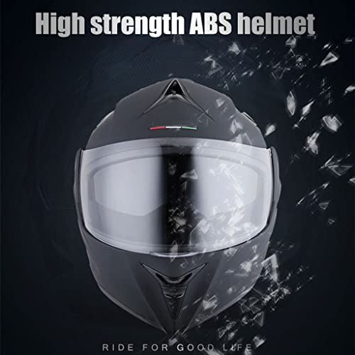 Motorcycle Bluetooth Modular Helmet DOT Approved Anti Fog Dual Visors Flip up Front Helmets Racing Full Face Motorbike Helmet with Big Tail Design Adult Men Women Crash Helmet 53-62CM