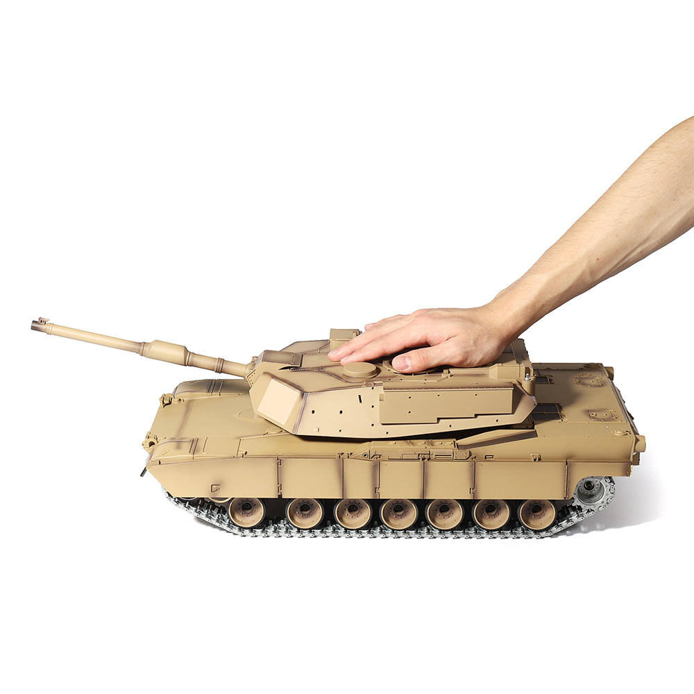 Heng Long 3918-1 1/16 2.4G M1A2 RC Car Battle Tank Metal Track with Sound Smoke Toy