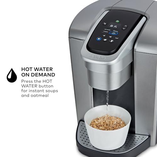 Keurig K-Elite Single Serve K-Cup Pod Coffee Maker, with Strength and Temperature Control, Iced Coffee Capability, 8 to 12oz Brew Size, Programmable, Brushed Slate