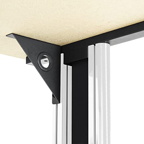 BenchPro Computer Desk, Gaming Desk 25" x 58" Student PC Desk Office Desk Extra Large Modern Ergonomic Gaming Style Table Workstation - Black Frame - Grey Top