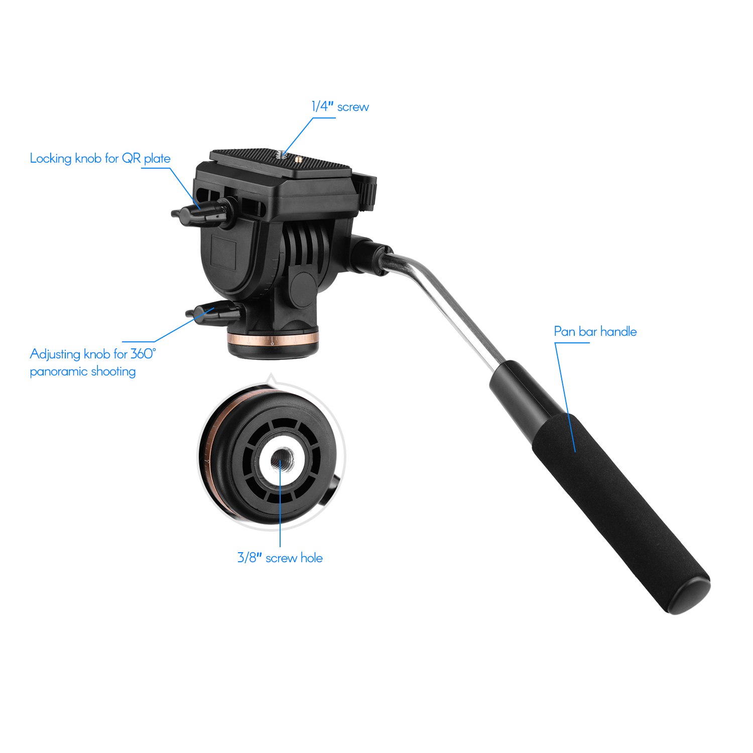 Suzicca 173cm68inch Photography Monopod Stand Aluminum Alloy 6kg Load Capacity with Detachable 3-Leg Tripod Base Pan Tilt Fluid Head Carry Bag Compatible with DSLR Cameras Camcorders