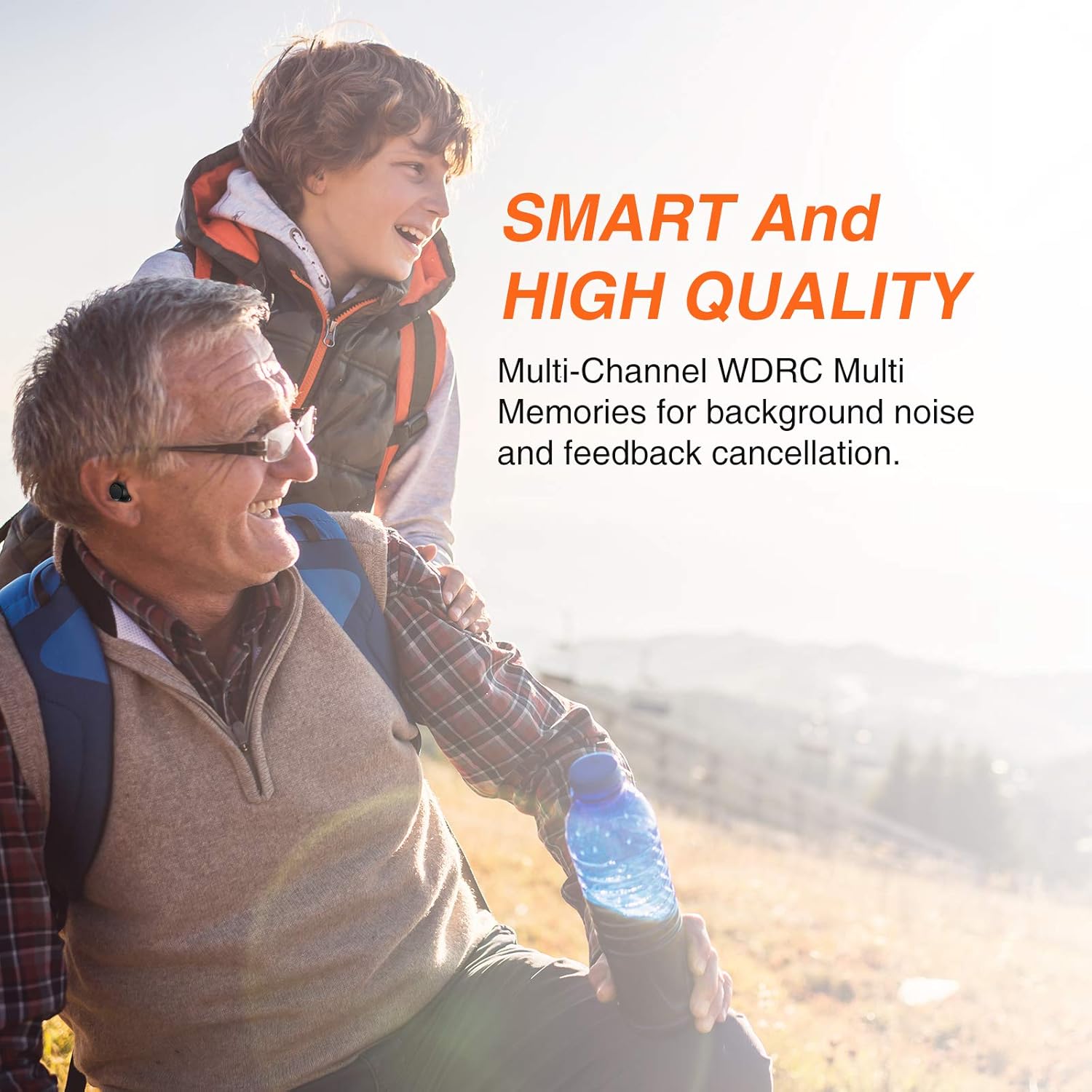 [2022 New] Rechargeable Wireless Invisible Hearing Amplifier to Aids for Adults Seniors, Nano Mini Completely-in-Canal Sound Amplifier Earbuds Hearing Assist Noise Cancelling 1 Pair