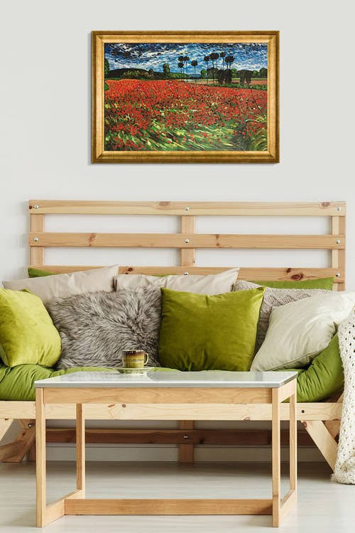 La Pastiche Vincent Van Gogh &Field of Poppies& Hand Painted Oil Reproduction