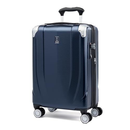 Travelpro Pathways 3 Hardside Expandable Luggage, 8 Spinner Wheels, Lightweight Hard Shell Suitcase, Carry On 21 Inch, Black Knight