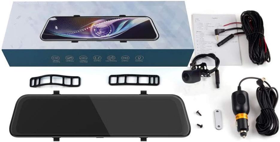 Dash Cam Dual Lens Touch 1080P Full HD Dashcam Car Camera Dashboard Camera 12" IPS Screen 170° Wide Angle Prevents Corner Rubbing During Reversing G-Sensor WDR Loop Recording Motion Detection