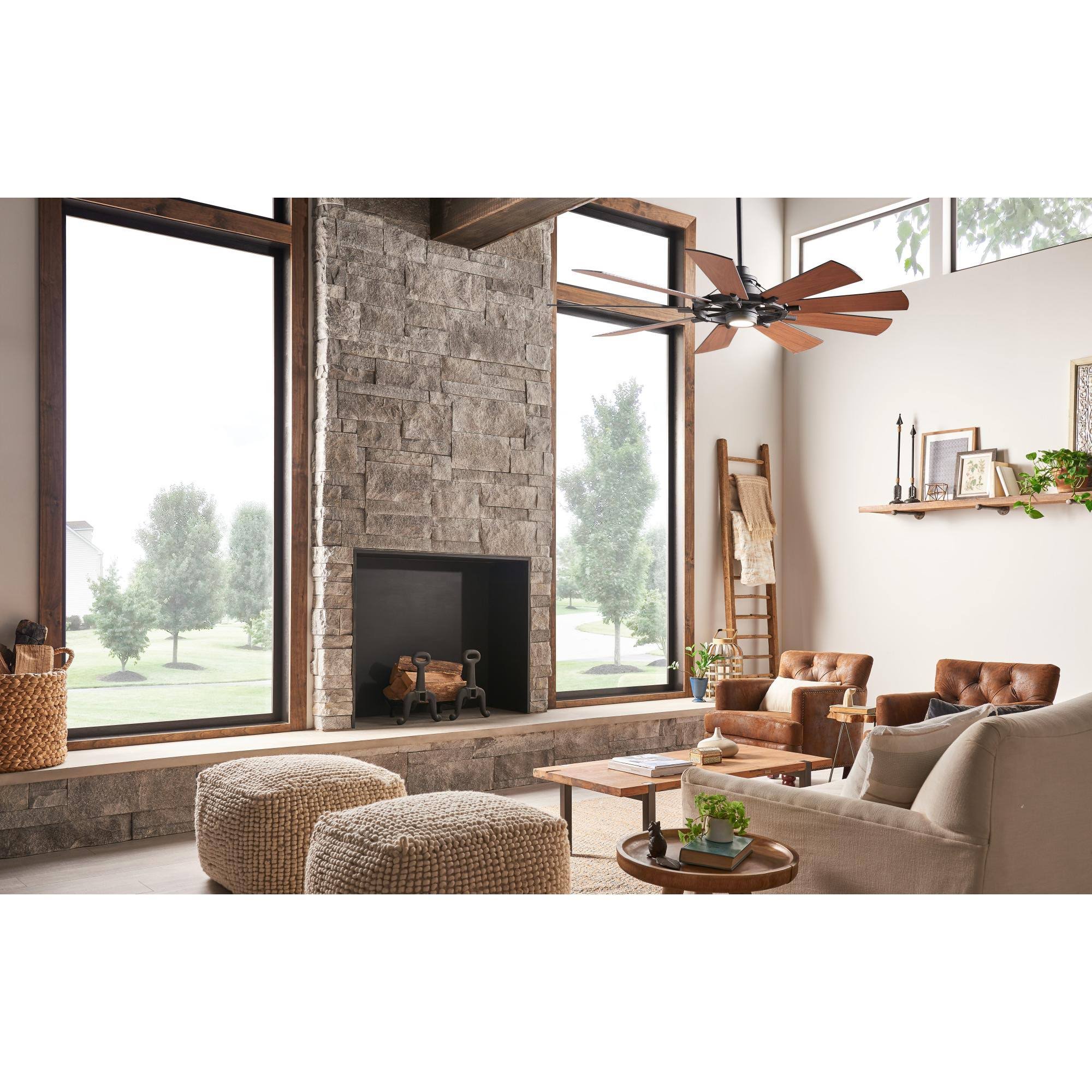 Kichler 300265AVI Gentry Anvil Iron 65x22 LED Ceiling Fan