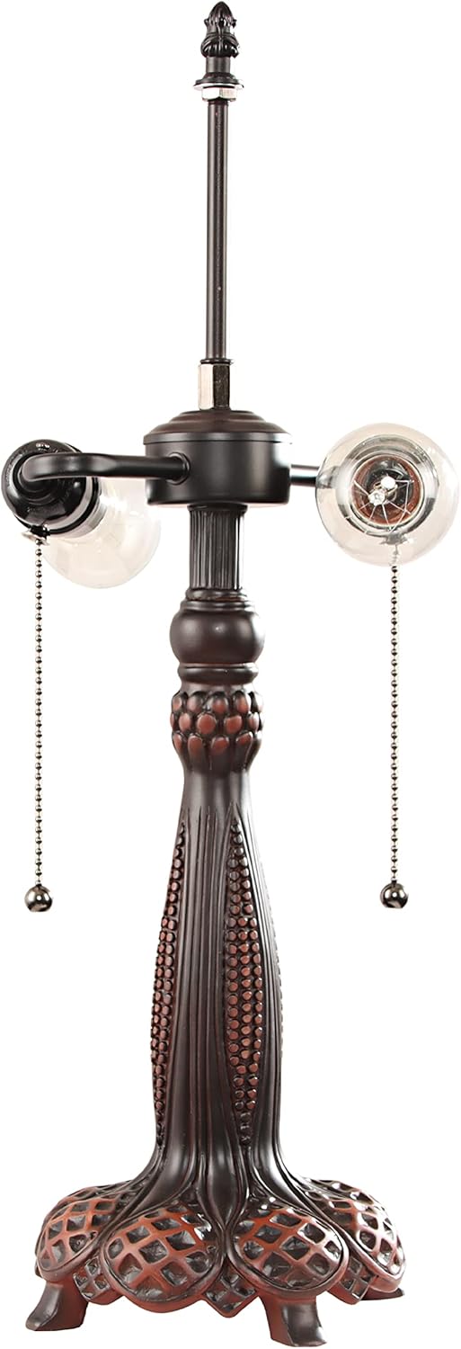 Radiance Goods Tiffany-Style 2 Light Dragonfly Table Lamp 16" Shade
