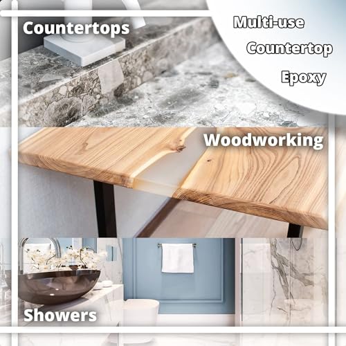 Stone Coat Countertops Epoxy Kit (1 Gal) – Heat Resistant, Food Safe Epoxy Resin, UV Resistance | DIY Craft Epoxy Resin Kit for Coating Kitchens, Bathrooms, Counters, Bar Table, Wood Slabs, and More!