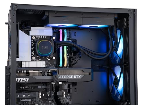 ABS Cyclone Aqua Gaming PC - Windows 11 - Intel Core Ultra 7 265KF - GeForce RTX 5070 - DLSS 4 - AI-Powered Performance - 32GB DDR5 6000MHz - 1TB M.2 NVMe SSD - CA265KF5070