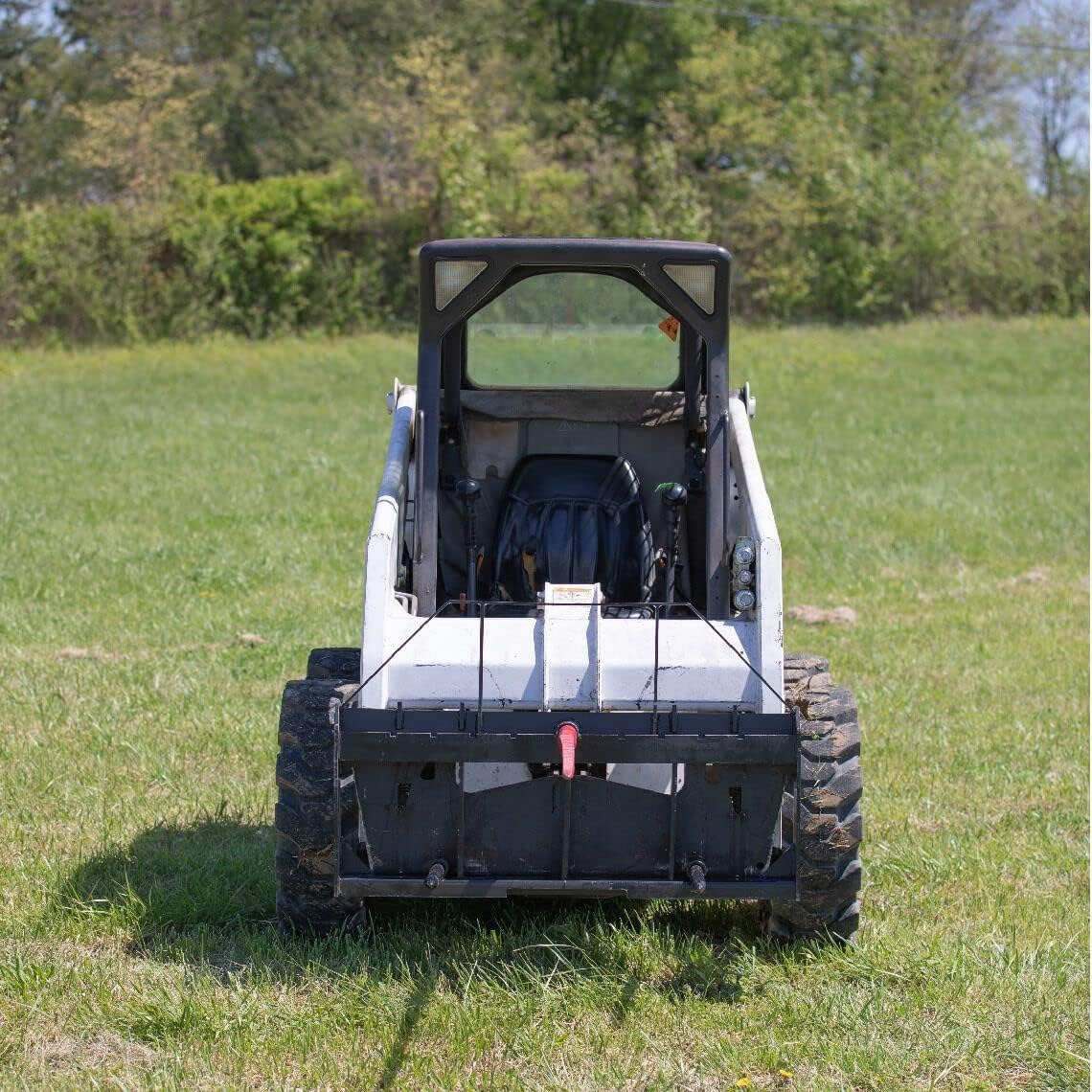 Titan Attachments Skid Steer Hay Frame Attachment with 43" Hay Spear and Stabilizers, Rate 4,000 LB, Quick Tach Tractor