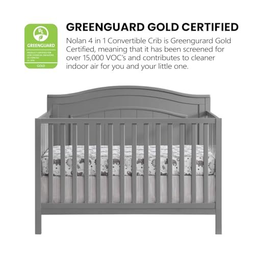 Oxford Baby North Bay 4-in-1 Convertible Crib, Snow White, GreenGuard Gold Certified