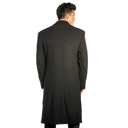 Men&s Jean-Paul Germain Classic-Fit Sander 45-in. Wool-Blend Top Coat, Size: 52 XLT, Black