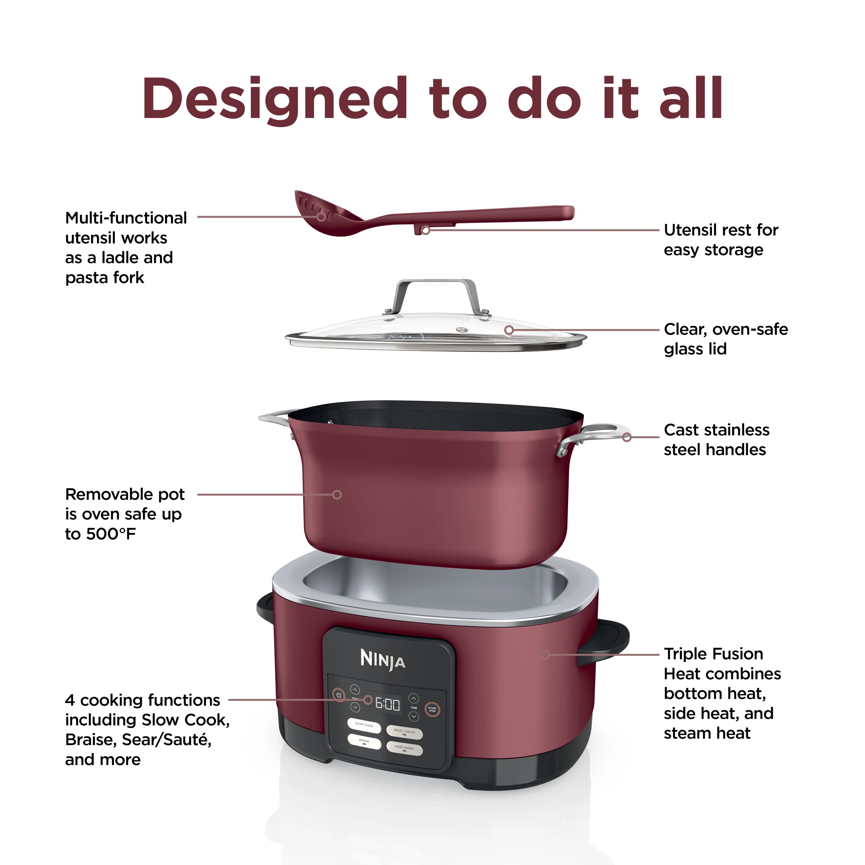 Ninja® Foodi® PossibleCooker™ 8.5qt Multi-Cooker, MC1000