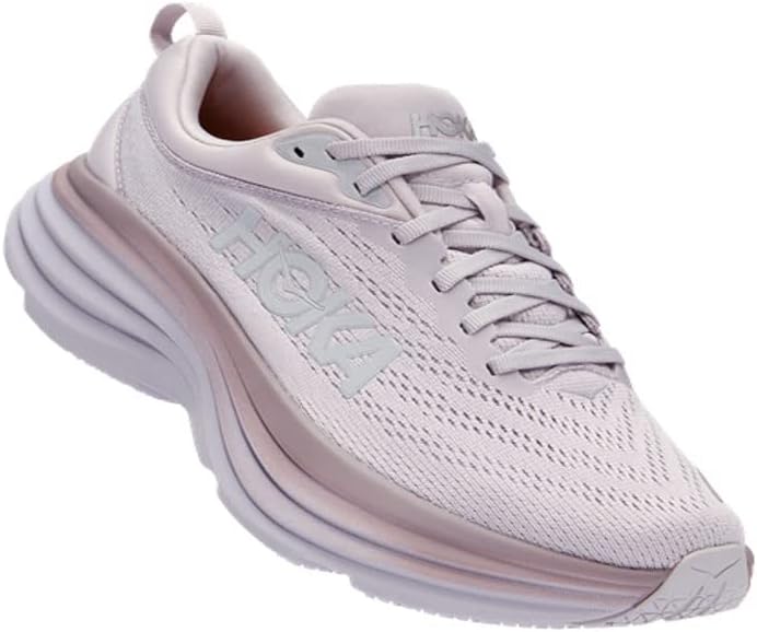 HOKA ONE ONE Bondi 8 Womens Shoes Size 9.5, Color: Lilac Marble/Elderberry