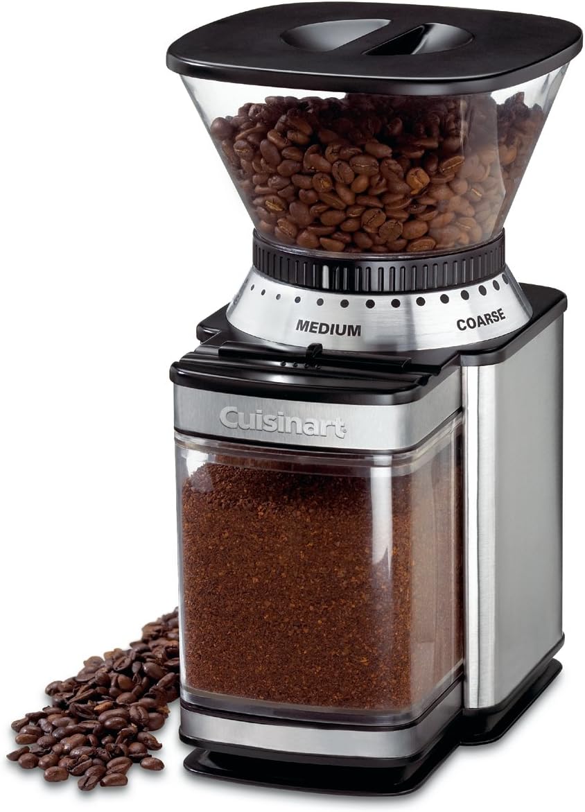 Cuisinart DBM-8 Supreme Grind Automatic Burr Mill and Coffee Maker by, 14-Cup Glass Carafe, Fully Automatic for Brew Strength Control & 1-4 Cup Setting, Stainless Steel, DCC-3200P1