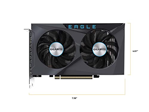 GIGABYTE Radeon RX 6500 XT Eagle 4G Graphics Card, WINDFORCE 2X Cooling System, 4GB 64-bit GDDR6, GV-R65XTEAGLE-4GD Video Card
