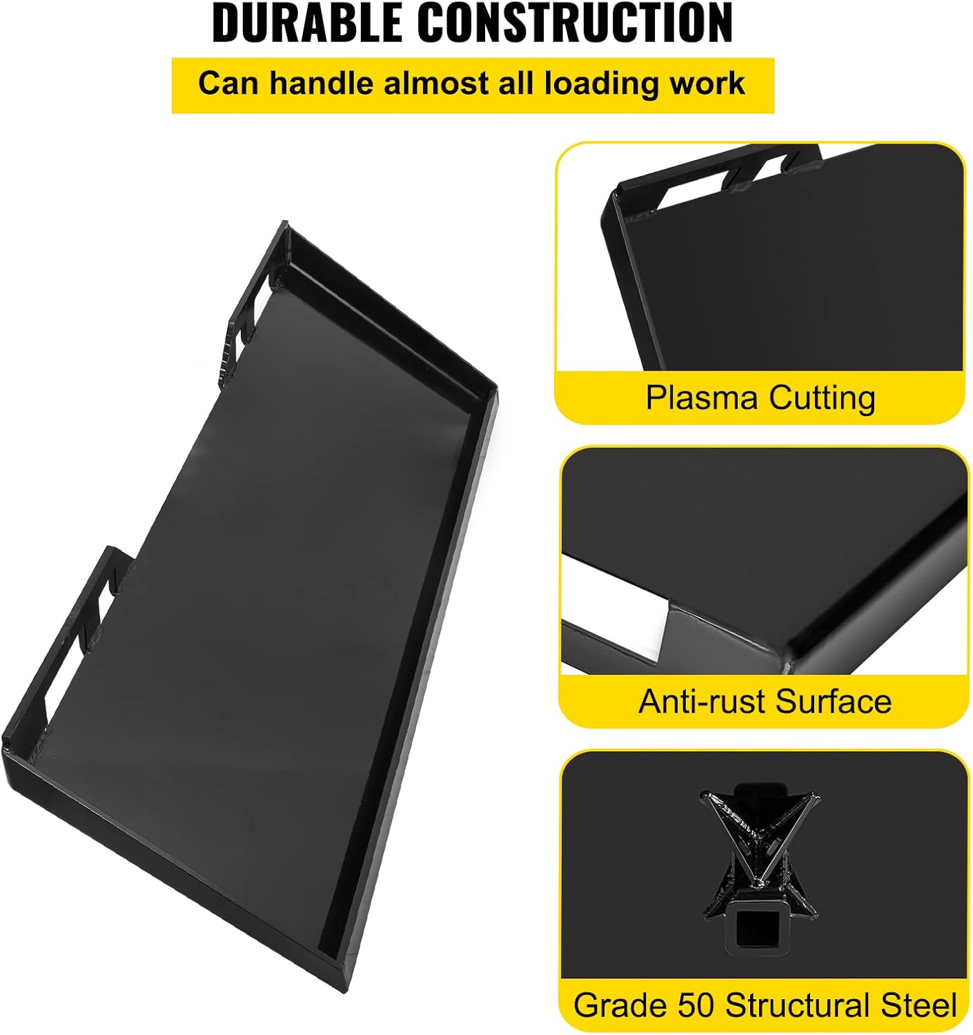 Mophorn  1/4 Thick Plate 3/8 Top Bar Thic Quick Tach Attachment Mount Plate Skid Steer Bobcat