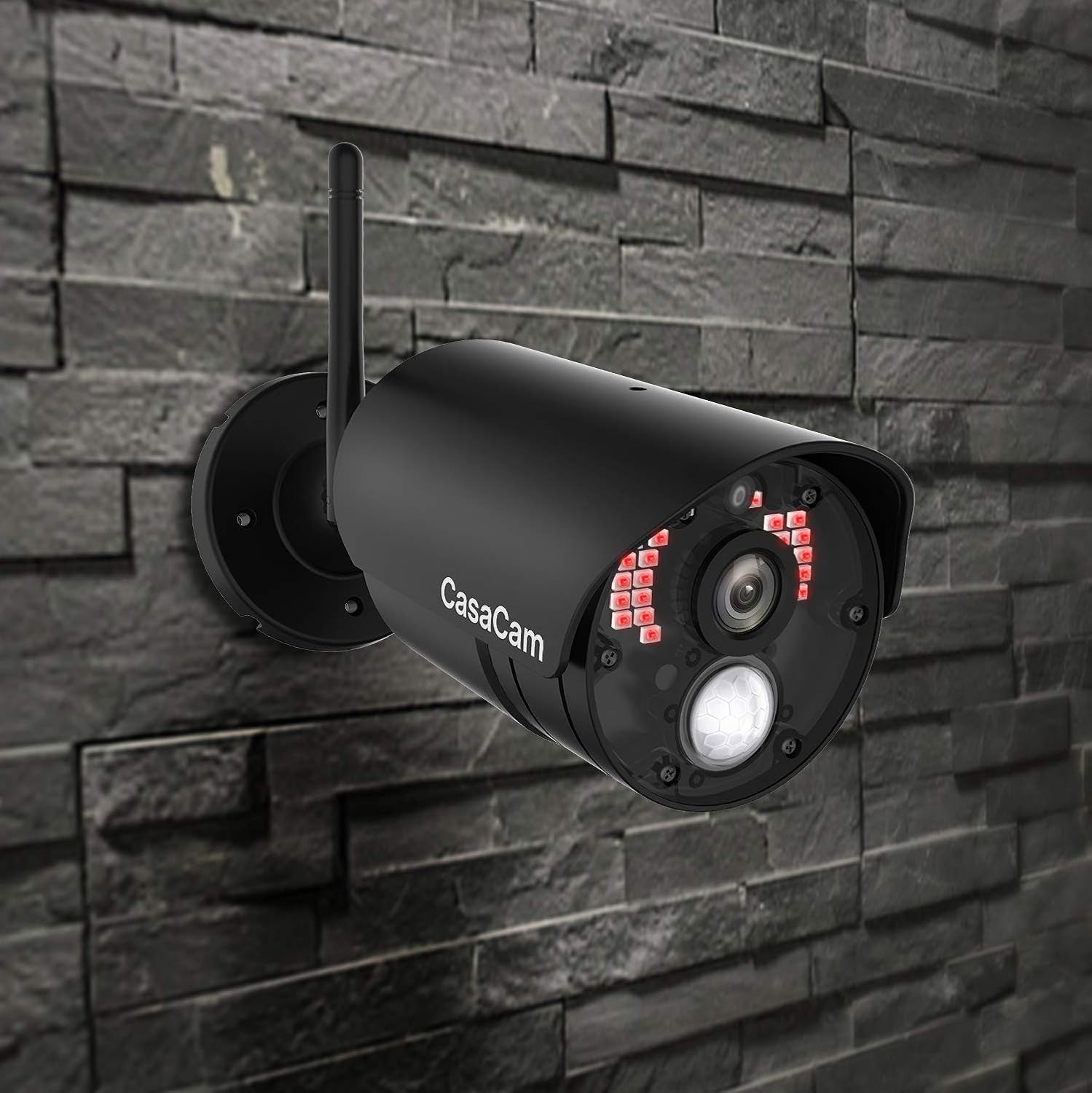 CasaCam VS802 Wireless Security Camera System with 7 Touchscreen and HD Nightvision Cameras, AC Powered (2-cam kit)