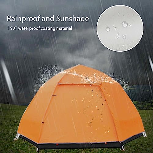3-5 Person Tent - Instant Pop Up Camping Tent Easy Setup Automatic Hydraulic Water Resistant with Rain Fly Portable Lightweight Great for Outdoor Beach Backpacking Hiking(Blue)