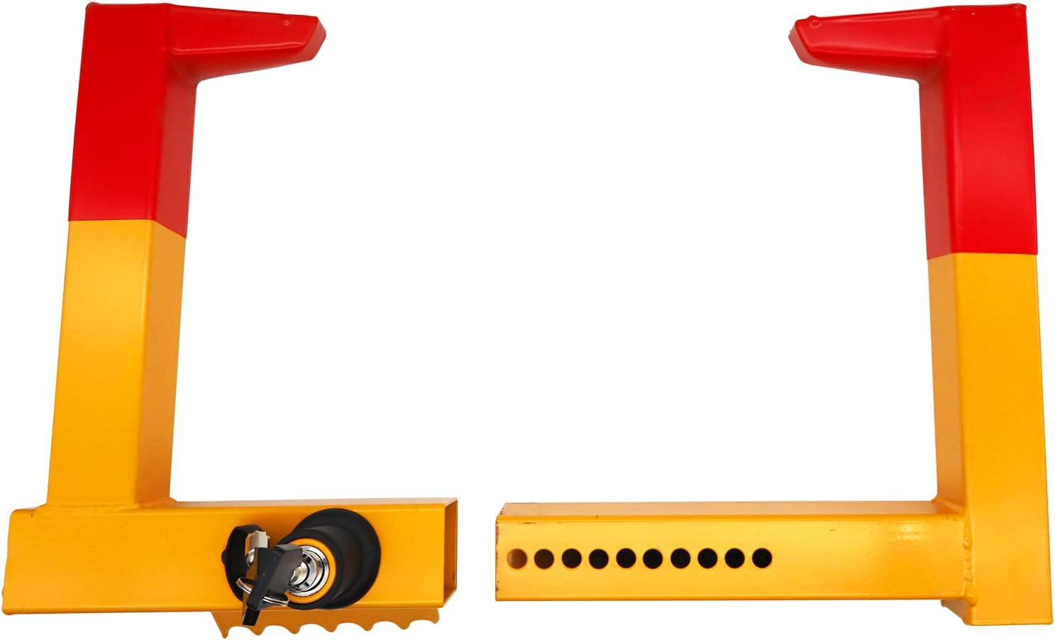 DIWANGUS Wheel Clamp Lock Universal Security Tire Lock Adjustable Anti Theft Lock Heavy Duty Trailer Lock Wheel Clamp for Most Cars SUV Motorcycle (2PCS)