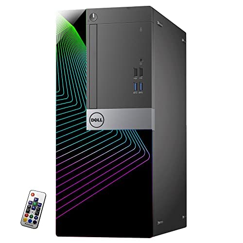 Dell Gaming PC OptiPlex 3040 Tower Desktop Computer - Intel Core i7 6th Gen (3.40 GHz) - RX 550 4GB GDDR5-16GB RAM - 1TB SSD - Windows 10 Pro - Wi-Fi - Keyboard & Mouse - HDMI (Renewed)