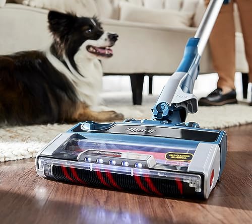 Shark HZ3002/QS3000Q Stratos Ultralight Corded Stick Vacuum with DuoClean PowerFins HairPro, Odor Neutralizer, Crevice & Upholstery Tool, Self-Cleaning Pet Power Brush, Teal (Renewed)