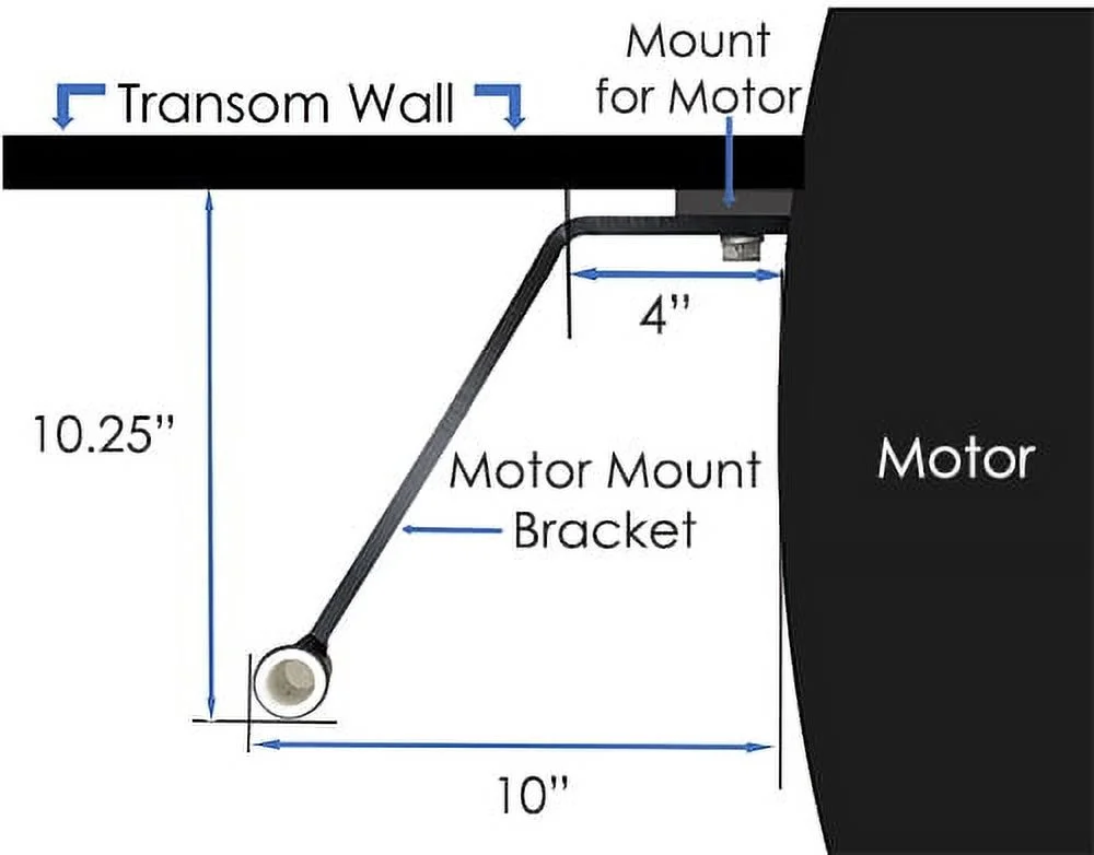 Stick It Anchor Pin for shallow water-White Left/Port Side Motor Mount System with 7 ' White Pin