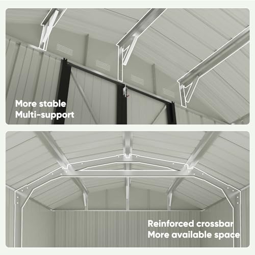 Patiowell 3 x 3 FT Outdoor Storage Shed,Small Garden Tool Storage Shed with Sloping Roof and Single Lockable Door, Outdoor Shed for Backyard Garden Patio Lawn, Grey