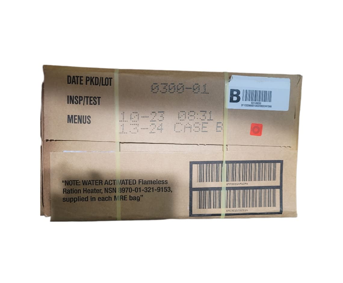 2023 Inspection Dated MRE (Meals-Ready-To-Eat) Case – Military MRE Random Case "A or B"