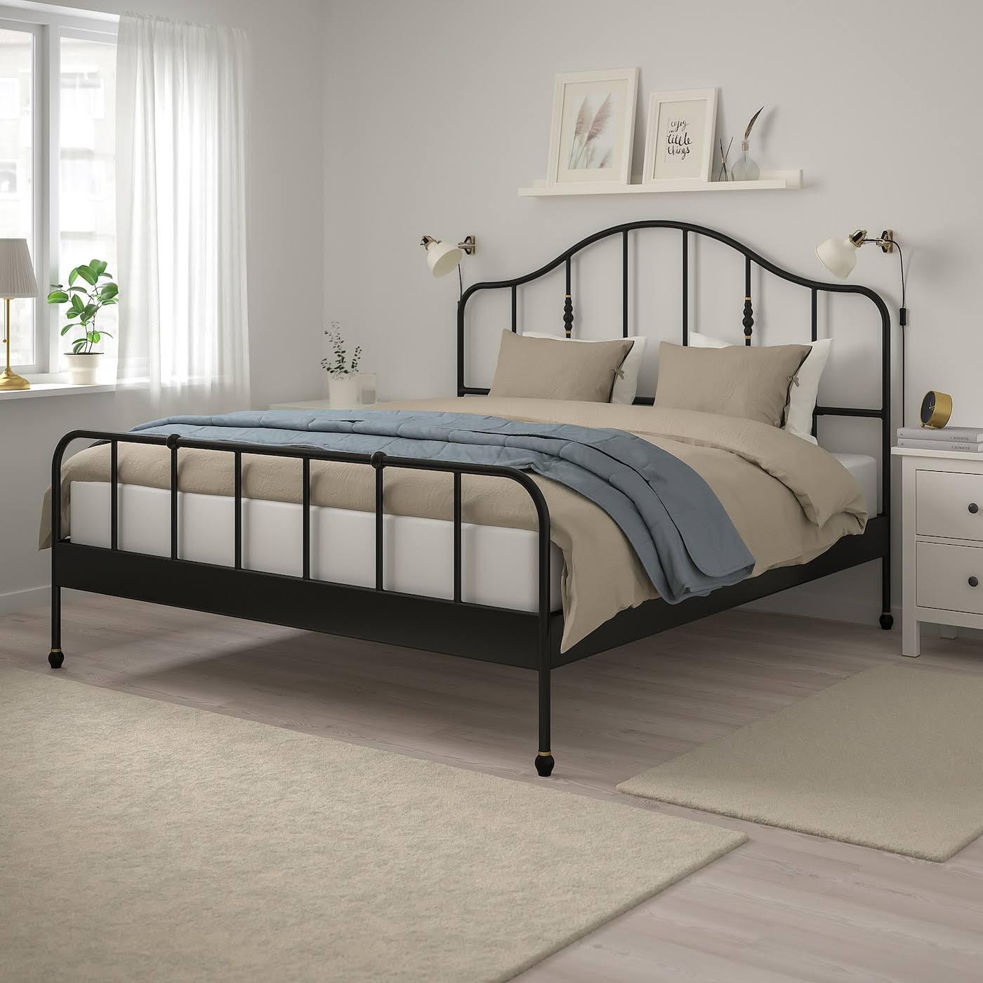 IKEA - SAGSTUA Bed Frame, Black, King