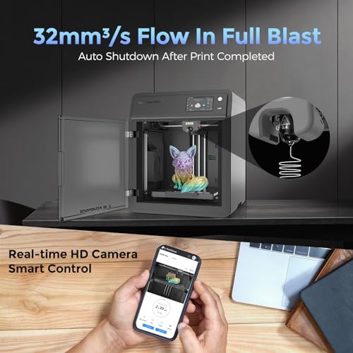FLASHFORGE Adventurer 5M Pro 3D Printer, 600mm/s Max High-Speed 3D Printers with Auto Leveling, Dual Filtration System, Remote Monitoring, Quick Detachable Nozzle,Effective Cooling, Automatic Shutdown